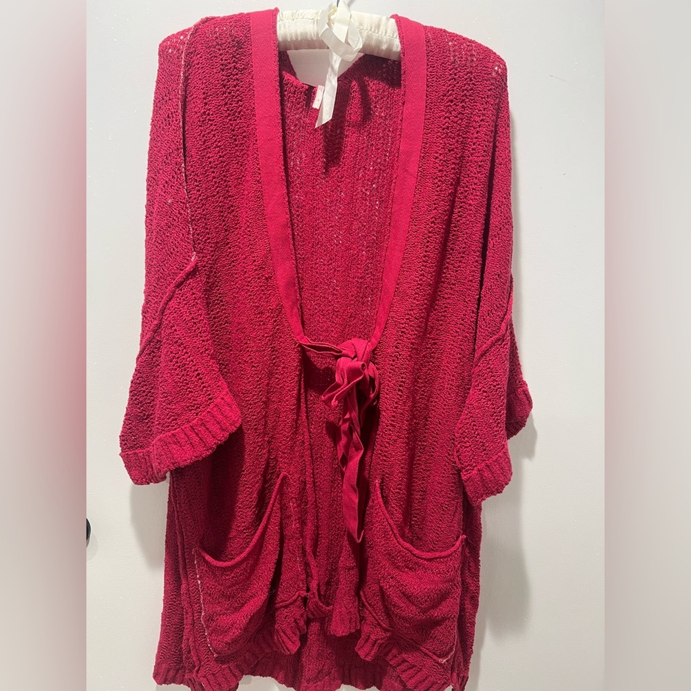 Free People tie front cardigan